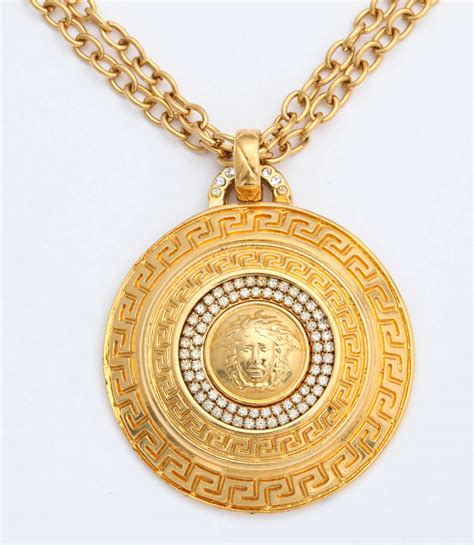 medaillon versace|versace medallion necklace.